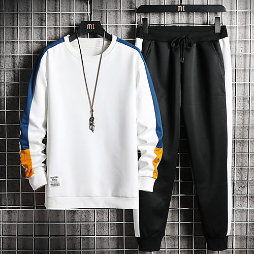 Men's 2 Piece Tracksuit Sweatsuit 2pcs Long Sleeve Soft Running Walking Jogging Sportswear Stripes Sweatshirt Track pants White Black Yellow Blue Activewear Micro-elastic
Men's 2 Piece Tracksuit Sweatsuit 2pcs Long Sleeve Soft Running Walking Jogging Sportswear Stripes Sweatshirt Track pants White Black Yellow Blue Activewear Micro-elastic