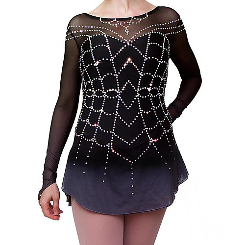 Figure Skating Dress Women's Girls' Ice Skating Dress Black Spandex High Elasticity Training Competition Skating Wear Crystal / Rhinestone Gradient Color Long Sleeve Ice Skating Winter Sports Figure
Figure Skating Dress Women's Girls' Ice Skating Dress Black Spandex High Elasticity Training Competition Skating Wear Crystal / Rhinestone Gradient Color Long Sleeve Ice Skating Winter Sports Figure