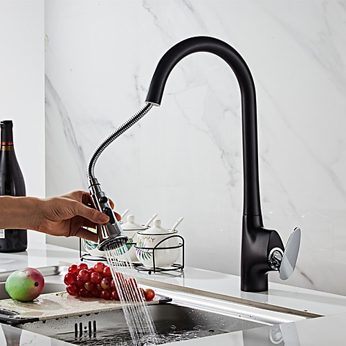 Single Handle One Hole Chrome Black Finishes Pull-out /Pull-down Sprayer Mount Outside Contemporary Kitchen Taps
Single Handle One Hole Chrome Black Finishes Pull-out /Pull-down Sprayer Mount Outside Contemporary Kitchen Taps