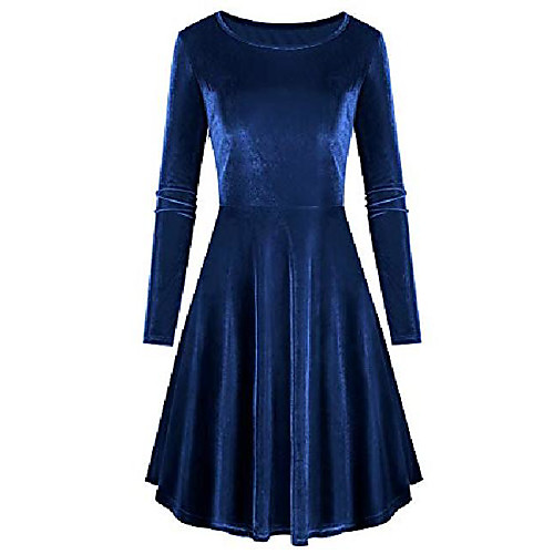 long sleeve navy velvet dress for women a-line swing skater mini dress navy blue xl
long sleeve navy velvet dress for women a-line swing skater mini dress navy blue xl