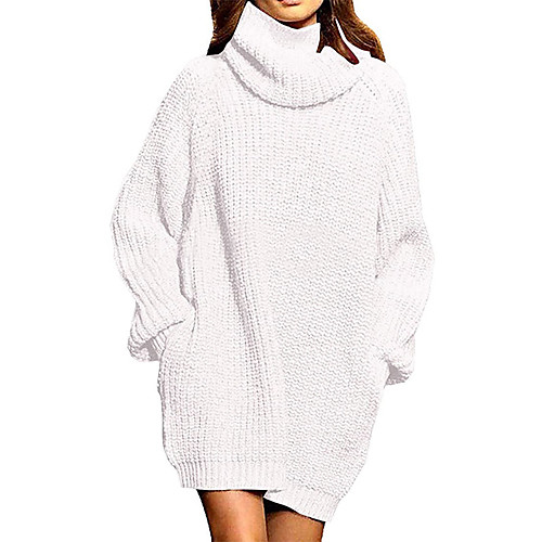 Women's Sweater Jumper Dress Short Mini Dress White Black Wine Orange Khaki Green Royal Blue Brown Gray Long Sleeve Solid Color Patchwork Fall Winter Turtleneck Casual 2021 S M L XL
Women's Sweater Jumper Dress Short Mini Dress White Black Wine Orange Khaki Green Royal Blue Brown Gray Long Sleeve Solid Color Patchwork Fall Winter Turtleneck Casual 2021 S M L XL