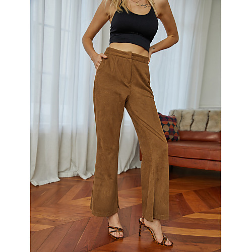 Women's Basic Comfort Casual Daily Wide Leg Pants Pattern Solid Colored Full Length Brown
Women's Basic Comfort Casual Daily Wide Leg Pants Pattern Solid Colored Full Length Brown