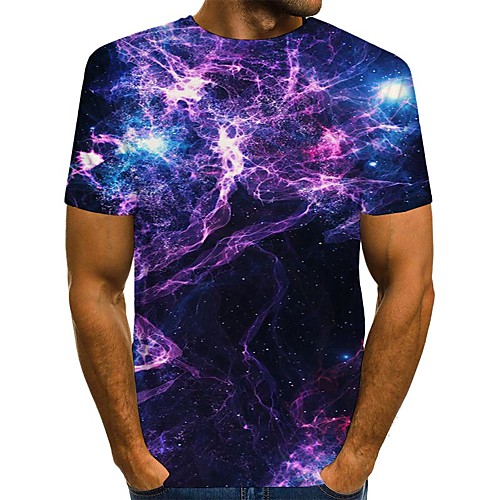 Men's T shirt 3D Print Graphic Print Short Sleeve Daily Tops Streetwear Purple
Men's T shirt 3D Print Graphic Print Short Sleeve Daily Tops Streetwear Purple