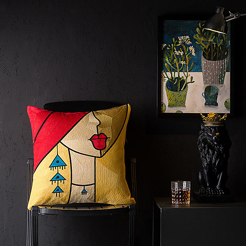 Europe and America Style Embroidery Cotton Pillow Case Cover Living Room Bedroom Sofa Cushion Cover Modern Sample Room Cushion Cover
Europe and America Style Embroidery Cotton Pillow Case Cover Living Room Bedroom Sofa Cushion Cover Modern Sample Room Cushion Cover