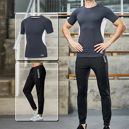Men's 2 Piece Activewear Set Athletic Athleisure Short Sleeve 2pcs Elastane Breathable Quick Dry Moisture Wicking Fitness Gym Workout Running Active Training Sportswear Normal Tee Tshirt Outfit Set
Men's 2 Piece Activewear Set Athletic Athleisure Short Sleeve 2pcs Elastane Breathable Quick Dry Moisture Wicking Fitness Gym Workout Running Active Training Sportswear Normal Tee Tshirt Outfit Set