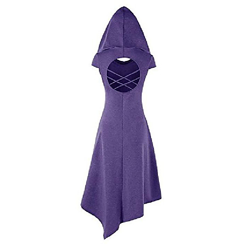 cap sleeve dress hooded criss cross cut out handkerchief midi cosplay dresses with hat purple
cap sleeve dress hooded criss cross cut out handkerchief midi cosplay dresses with hat purple