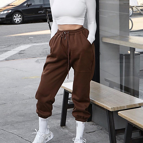 Women's Sweatpants Joggers Jogger Pants Street Bottoms Drawstring Cotton Winter Fitness Gym Workout Running Training Exercise Breathable Moisture Wicking Soft Sport Solid Colored White Black Grey
Women's Sweatpants Joggers Jogger Pants Street Bottoms Drawstring Cotton Winter Fitness Gym Workout Running Training Exercise Breathable Moisture Wicking Soft Sport Solid Colored White Black Grey