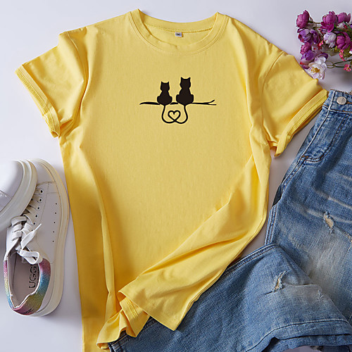 Women's T-shirt Letter Round Neck Tops 100% Cotton Basic Basic Top White Black Red
Women's T-shirt Letter Round Neck Tops 100% Cotton Basic Basic Top White Black Red