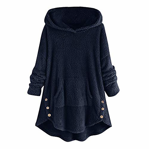womens coat side button fluffy tops hooded loose warm pullover sweater plus size faux fur coats loose sweater navy
womens coat side button fluffy tops hooded loose warm pullover sweater plus size faux fur coats loose sweater navy