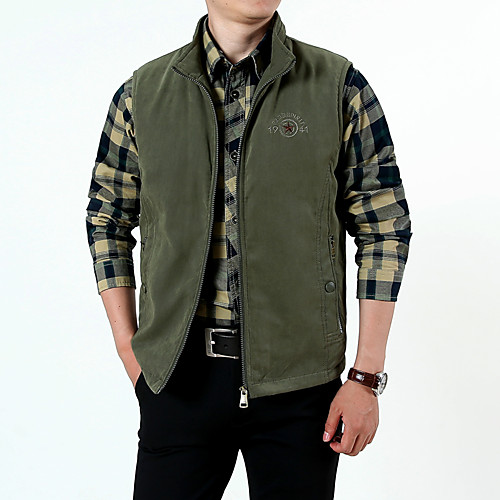 Men's Hiking Jacket Hiking Vest / Gilet Hiking Gilet Winter Outdoor Solid Color Lightweight Windproof Breathable Quick Dry Jacket Winter Jacket Top Cotton Single Slider Hunting Fishing Climbing Army
Men's Hiking Jacket Hiking Vest / Gilet Hiking Gilet Winter Outdoor Solid Color Lightweight Windproof Breathable Quick Dry Jacket Winter Jacket Top Cotton Single Slider Hunting Fishing Climbing Army