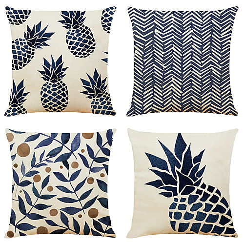 Set of 4 Art Pineapple Linen Square Decorative Throw Pillow Cases Sofa Cushion Covers 18x18
Set of 4 Art Pineapple Linen Square Decorative Throw Pillow Cases Sofa Cushion Covers 18x18