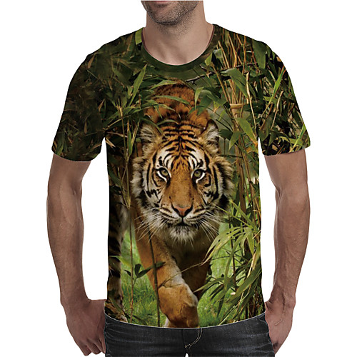 Men's T shirt 3D Print Graphic Animal Plus Size Print Short Sleeve Daily Tops Elegant Exaggerated Green
Men's T shirt 3D Print Graphic Animal Plus Size Print Short Sleeve Daily Tops Elegant Exaggerated Green