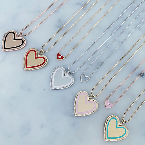 Pendant Necklace Women's Classic Heart Fashion Sweet Cute Pink Silver Rose Red 45 cm Necklace Jewelry 1pc for Daily Heart Shape
Pendant Necklace Women's Classic Heart Fashion Sweet Cute Pink Silver Rose Red 45 cm Necklace Jewelry 1pc for Daily Heart Shape