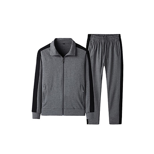 Men's 2 Piece Full Zip Tracksuit Sweatsuit 2pcs Long Sleeve Thermal Warm Soft Fitness Gym Workout Running Walking Jogging Sportswear Solid Colored Jacket Track pants Black Gray Activewear
Men's 2 Piece Full Zip Tracksuit Sweatsuit 2pcs Long Sleeve Thermal Warm Soft Fitness Gym Workout Running Walking Jogging Sportswear Solid Colored Jacket Track pants Black Gray Activewear