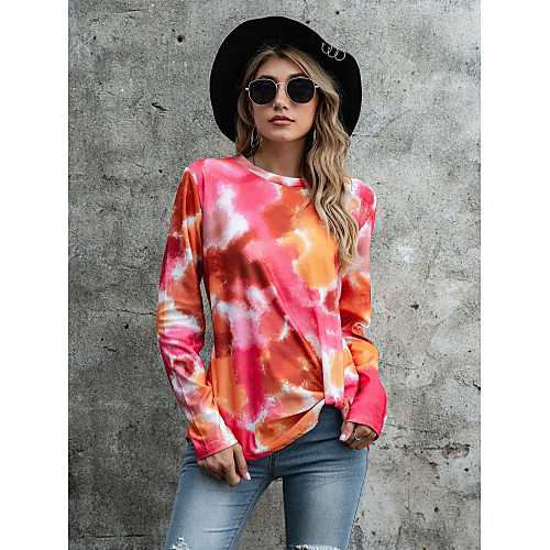 Women's Pullover Sweatshirt Tie Dye Sports Going out Casual Streetwear Hoodies Sweatshirts Blue Purple Orange
Women's Pullover Sweatshirt Tie Dye Sports Going out Casual Streetwear Hoodies Sweatshirts Blue Purple Orange
