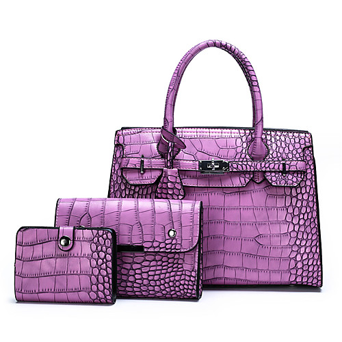 Women's Bags PU Leather Bag Set 3 Pcs Purse Set Zipper Daily Bag Sets Handbags Black Purple Yellow Brown
Women's Bags PU Leather Bag Set 3 Pcs Purse Set Zipper Daily Bag Sets Handbags Black Purple Yellow Brown