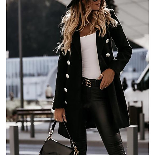 Women's Solid Colored Basic Winter Notch lapel collar Coat Long Daily Long Sleeve Cotton Coat Tops White
Women's Solid Colored Basic Winter Notch lapel collar Coat Long Daily Long Sleeve Cotton Coat Tops White