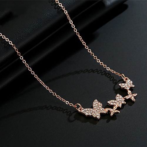 Pendant Necklace Women's Classic AAA Cubic Zirconia White Zircon Butterfly Sweet Cute Rose Gold 43 cm Necklace Jewelry 1pc for Gift Daily Work irregular
Pendant Necklace Women's Classic AAA Cubic Zirconia White Zircon Butterfly Sweet Cute Rose Gold 43 cm Necklace Jewelry 1pc for Gift Daily Work irregular