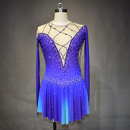 Figure Skating Dress Women's Girls' Ice Skating Dress Purple Spandex High Elasticity Training Competition Skating Wear Crystal / Rhinestone Gradient Color Long Sleeve Ice Skating Winter Sports Figure
Figure Skating Dress Women's Girls' Ice Skating Dress Purple Spandex High Elasticity Training Competition Skating Wear Crystal / Rhinestone Gradient Color Long Sleeve Ice Skating Winter Sports Figure