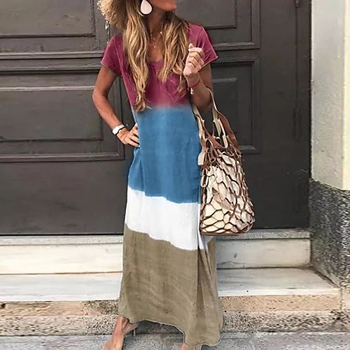 Women's Shift Dress Maxi long Dress Blue Purple Red Green Short Sleeve Tie Dye Print Fall Round Neck Casual 2021 S M L XL XXL
Women's Shift Dress Maxi long Dress Blue Purple Red Green Short Sleeve Tie Dye Print Fall Round Neck Casual 2021 S M L XL XXL
