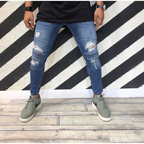 men's ripped distressed full length skinny jeans denim pants with holes (light blue, us 37)
men's ripped distressed full length skinny jeans denim pants with holes (light blue, us 37)