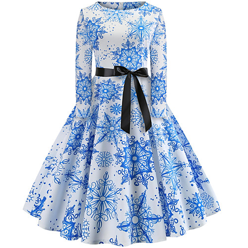 Women's Swing Dress Knee Length Dress Blue Sleeveless Print Print Fall Round Neck Elegant Vintage Christmas 2021 S M L XL XXL
Women's Swing Dress Knee Length Dress Blue Sleeveless Print Print Fall Round Neck Elegant Vintage Christmas 2021 S M L XL XXL