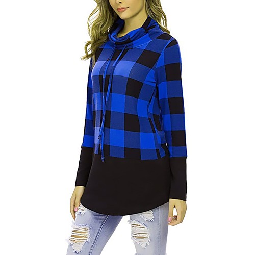 Women's Tunic Striped Color Block Long Sleeve Patchwork Print High Neck Tops Cotton Basic Basic Top Blue Red Green
Women's Tunic Striped Color Block Long Sleeve Patchwork Print High Neck Tops Cotton Basic Basic Top Blue Red Green