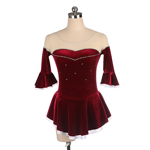 Figure Skating Dress Women's Girls' Ice Skating Dress Burgundy Sky Blue Royal Blue Patchwork Spandex High Elasticity Training Competition Skating Wear Crystal / Rhinestone Half Sleeve Ice Skating
Figure Skating Dress Women's Girls' Ice Skating Dress Burgundy Sky Blue Royal Blue Patchwork Spandex High Elasticity Training Competition Skating Wear Crystal / Rhinestone Half Sleeve Ice Skating