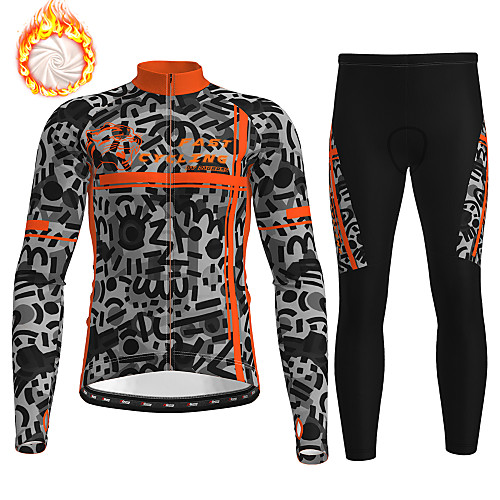 21Grams Men's Long Sleeve Cycling Jersey with Tights Winter Fleece Polyester Black / Yellow Orange Green Animal Camo / Camouflage Bike Clothing Suit Fleece Lining Breathable 3D Pad Warm Quick Dry
21Grams Men's Long Sleeve Cycling Jersey with Tights Winter Fleece Polyester Black / Yellow Orange Green Animal Camo / Camouflage Bike Clothing Suit Fleece Lining Breathable 3D Pad Warm Quick Dry