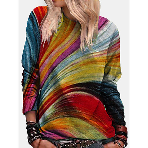 Women's Blouse Shirt Graphic Prints Long Sleeve Print Round Neck Tops Streetwear Basic Top Blue Light Blue
Women's Blouse Shirt Graphic Prints Long Sleeve Print Round Neck Tops Streetwear Basic Top Blue Light Blue