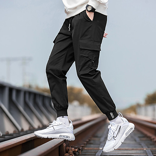 Men's Casual Pants Chinos Pants Solid Color Full Length Black Gray 
Men's Casual Pants Chinos Pants Solid Color Full Length Black Gray