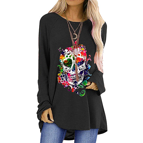 Women's Halloween T-shirt Graphic Prints Long Sleeve Round Neck Tops Halloween Basic Top Black Blue Red
Women's Halloween T-shirt Graphic Prints Long Sleeve Round Neck Tops Halloween Basic Top Black Blue Red