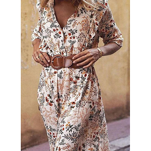 Women's Swing Dress Midi Dress White Half Sleeve Floral Tie Dye Print Fall Summer V Neck Sexy Boho 2021 S M L XL XXL
Women's Swing Dress Midi Dress White Half Sleeve Floral Tie Dye Print Fall Summer V Neck Sexy Boho 2021 S M L XL XXL