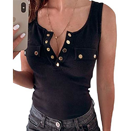 womens casual scoop neck tank top ribbed button pockets t shirt sleeveless tee for women black
womens casual scoop neck tank top ribbed button pockets t shirt sleeveless tee for women black