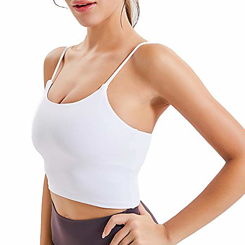 women padded sports bra fitness workout running shirts yoga tank top & #40;2xl, white& #41;
women padded sports bra fitness workout running shirts yoga tank top & #40;2xl, white& #41;