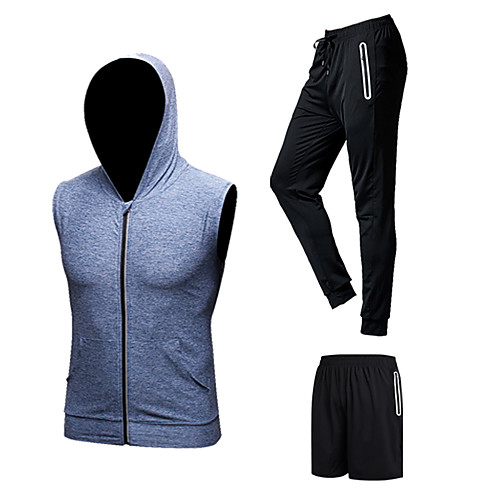 Men's Patchwork Tracksuit Activewear Set Athletic Sleeveless 3pcs Front Zipper Breathable Quick Dry Moisture Wicking Fitness Gym Workout Running Walking Jogging Sportswear Normal Outfit Set Clothing
Men's Patchwork Tracksuit Activewear Set Athletic Sleeveless 3pcs Front Zipper Breathable Quick Dry Moisture Wicking Fitness Gym Workout Running Walking Jogging Sportswear Normal Outfit Set Clothing