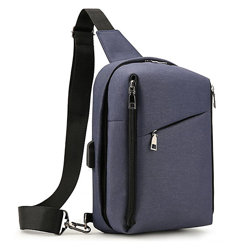 Men's Bags Polyester Sling Shoulder Bag Chest Bag Solid Colored Solid Color Daily Baguette Bag MessengerBag Black Blue Gray
Men's Bags Polyester Sling Shoulder Bag Chest Bag Solid Colored Solid Color Daily Baguette Bag MessengerBag Black Blue Gray