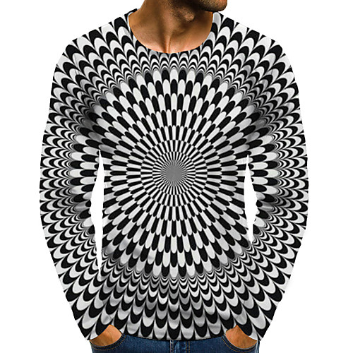 Men's 3D Graphic optical illusion Plus Size T-shirt Print Long Sleeve Daily Tops Round Neck Black / White / Sports
Men's 3D Graphic optical illusion Plus Size T-shirt Print Long Sleeve Daily Tops Round Neck Black / White / Sports