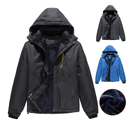 KORAMAN Men's Hiking Jacket Ski Jacket Winter Outdoor Solid Color Thermal Warm Waterproof Windproof Fleece Lining Jacket Hoodie Winter Jacket Fleece Double Sliders Hunting Ski / Snowboard Fishing
KORAMAN Men's Hiking Jacket Ski Jacket Winter Outdoor Solid Color Thermal Warm Waterproof Windproof Fleece Lining Jacket Hoodie Winter Jacket Fleece Double Sliders Hunting Ski / Snowboard Fishing
