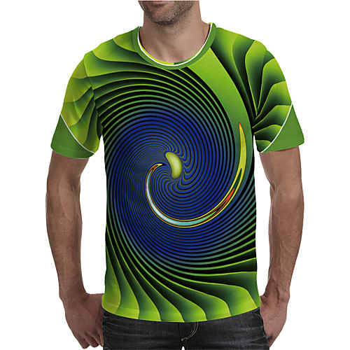 Men's T shirt 3D Print Graphic Optical Illusion 3D Plus Size Print Short Sleeve Daily Tops Elegant Exaggerated Green
Men's T shirt 3D Print Graphic Optical Illusion 3D Plus Size Print Short Sleeve Daily Tops Elegant Exaggerated Green