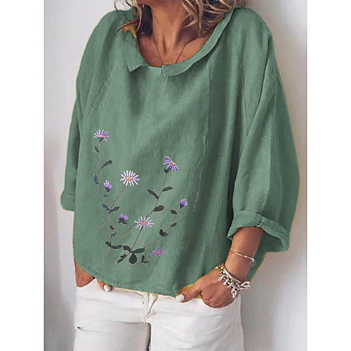 Women's Blouse Shirt Floral Graphic Prints Long Sleeve Print Shirt Collar Tops Basic Top White Blue Purple
Women's Blouse Shirt Floral Graphic Prints Long Sleeve Print Shirt Collar Tops Basic Top White Blue Purple