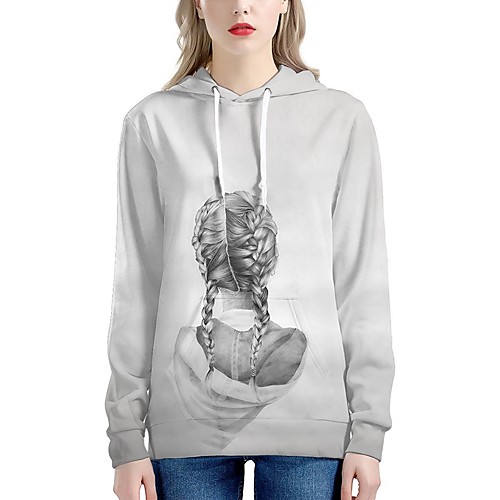 Women's Pullover Hoodie Sweatshirt 3D Portrait Oversized Front Pocket Daily Going out 3D Print Casual Cute Hoodies Sweatshirts Light gray
Women's Pullover Hoodie Sweatshirt 3D Portrait Oversized Front Pocket Daily Going out 3D Print Casual Cute Hoodies Sweatshirts Light gray
