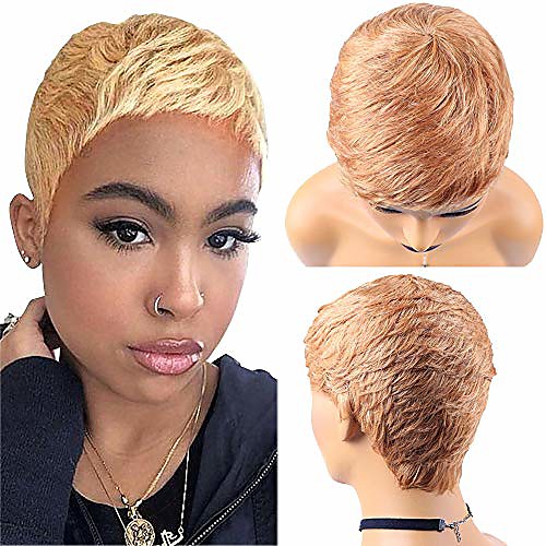 pixie short wigs, brazilian human hair layered cut short wavy wigs for black women (#27 color)
pixie short wigs, brazilian human hair layered cut short wavy wigs for black women (#27 color)