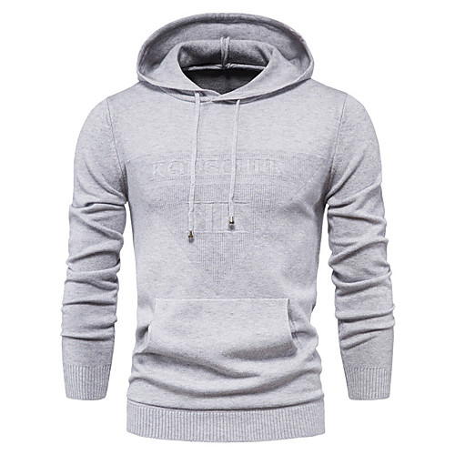 Men's Letter Pullover Long Sleeve Sweater Cardigans Hooded Black Wine Light gray
Men's Letter Pullover Long Sleeve Sweater Cardigans Hooded Black Wine Light gray