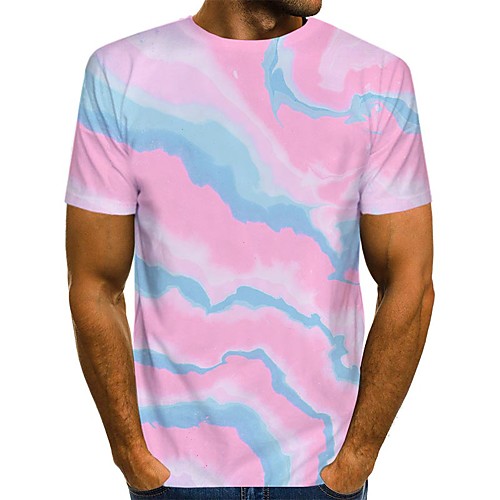 Men's T shirt 3D Print Graphic Print Short Sleeve Daily Tops Streetwear Blushing Pink
Men's T shirt 3D Print Graphic Print Short Sleeve Daily Tops Streetwear Blushing Pink