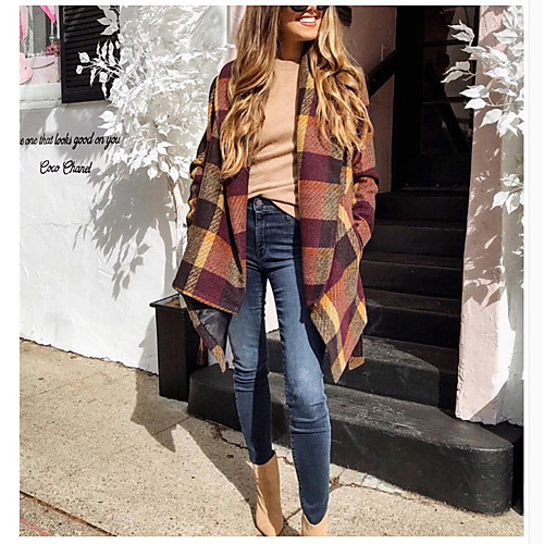 Women's Geometric Print Basic Fall & Winter Trench Coat Long Going out Long Sleeve Cotton Coat Tops White
Women's Geometric Print Basic Fall & Winter Trench Coat Long Going out Long Sleeve Cotton Coat Tops White