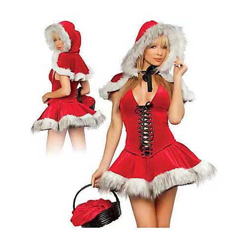 Santa Suit Cosplay Costume Women's More Uniforms Christmas New Year Festival / Holiday Polyester Red Women's Easy Carnival Costumes / Top / Skirt / Belt / Hat / Top
Santa Suit Cosplay Costume Women's More Uniforms Christmas New Year Festival / Holiday Polyester Red Women's Easy Carnival Costumes / Top / Skirt / Belt / Hat / Top