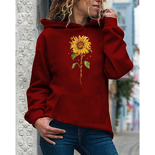 Women's Pullover Hoodie Sweatshirt Sunflower Daily Casual Hoodies Sweatshirts White Black Purple
Women's Pullover Hoodie Sweatshirt Sunflower Daily Casual Hoodies Sweatshirts White Black Purple