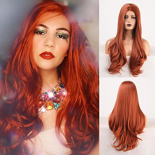 Cosplay Costume Wig Synthetic Wig Wavy Body Wave Middle Part Wig Long Auburn Synthetic Hair Women's Odor Free Fashionable Design Soft Orange / Heat Resistant
Cosplay Costume Wig Synthetic Wig Wavy Body Wave Middle Part Wig Long Auburn Synthetic Hair Women's Odor Free Fashionable Design Soft Orange / Heat Resistant