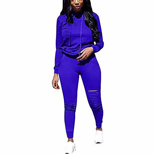 women tracksuit set two piece ripped hoodie sweatshirt top pants trousers outfit sportswear loungewear (royal blue, uk 14-16 / tag 2xl)
women tracksuit set two piece ripped hoodie sweatshirt top pants trousers outfit sportswear loungewear (royal blue, uk 14-16 / tag 2xl)